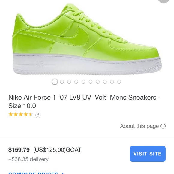 Nike Air Force One - Lime Green Size 9.5 - Picture 4 of 4